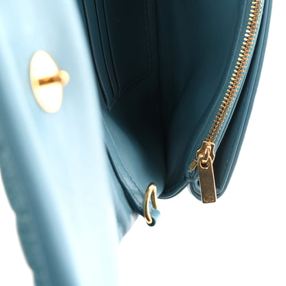 Calfskin Macrocannage Mini Caro Bag Horizon Blue