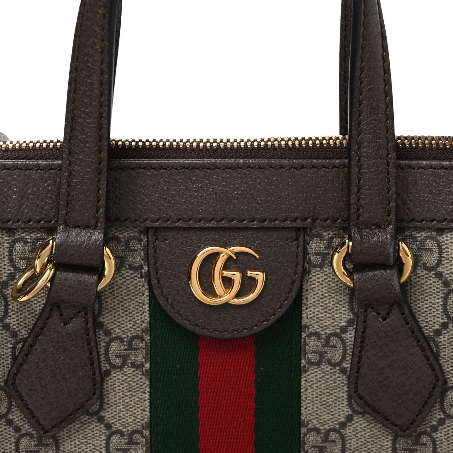 GG Supreme Monogram Small Ophidia Tote Bag Brown