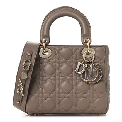 Lambskin Cannage Small My ABCDior Lady Dior Warm Taupe