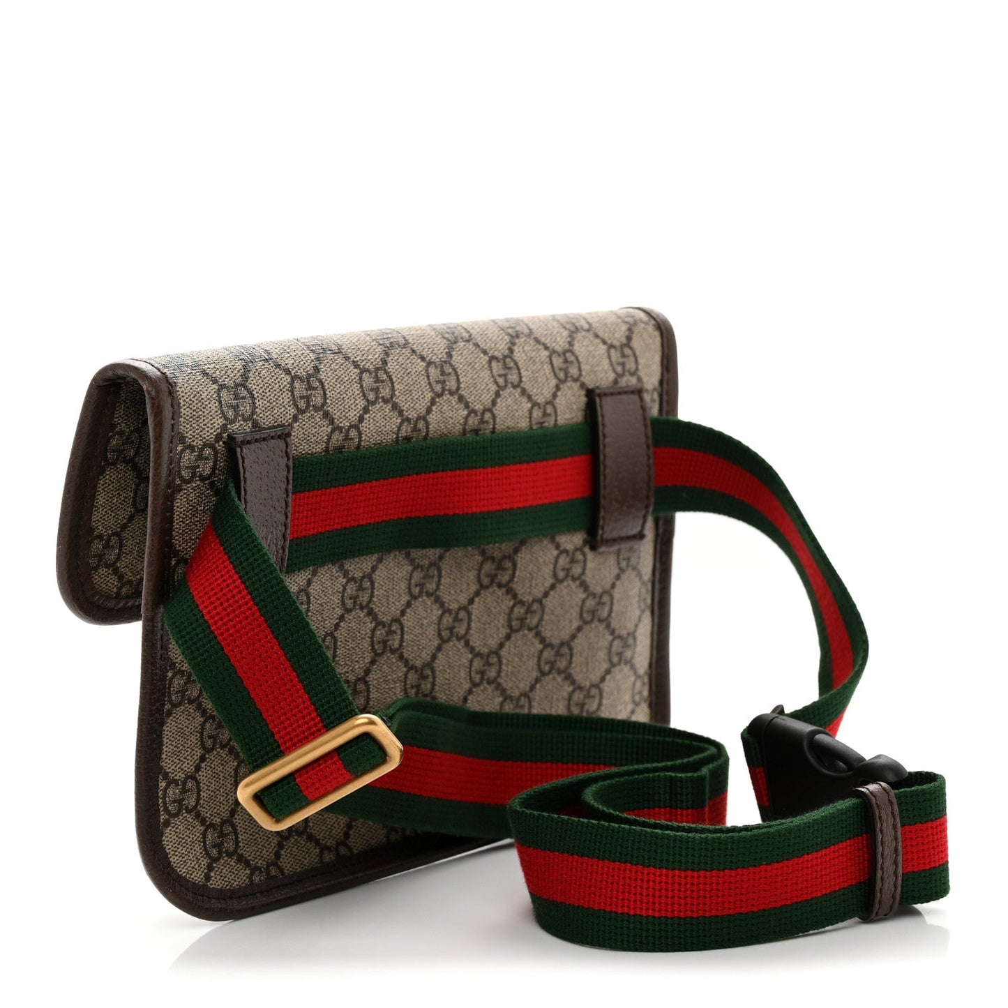 GG Supreme Monogram Neo Vintage Web Belt Bag Brown