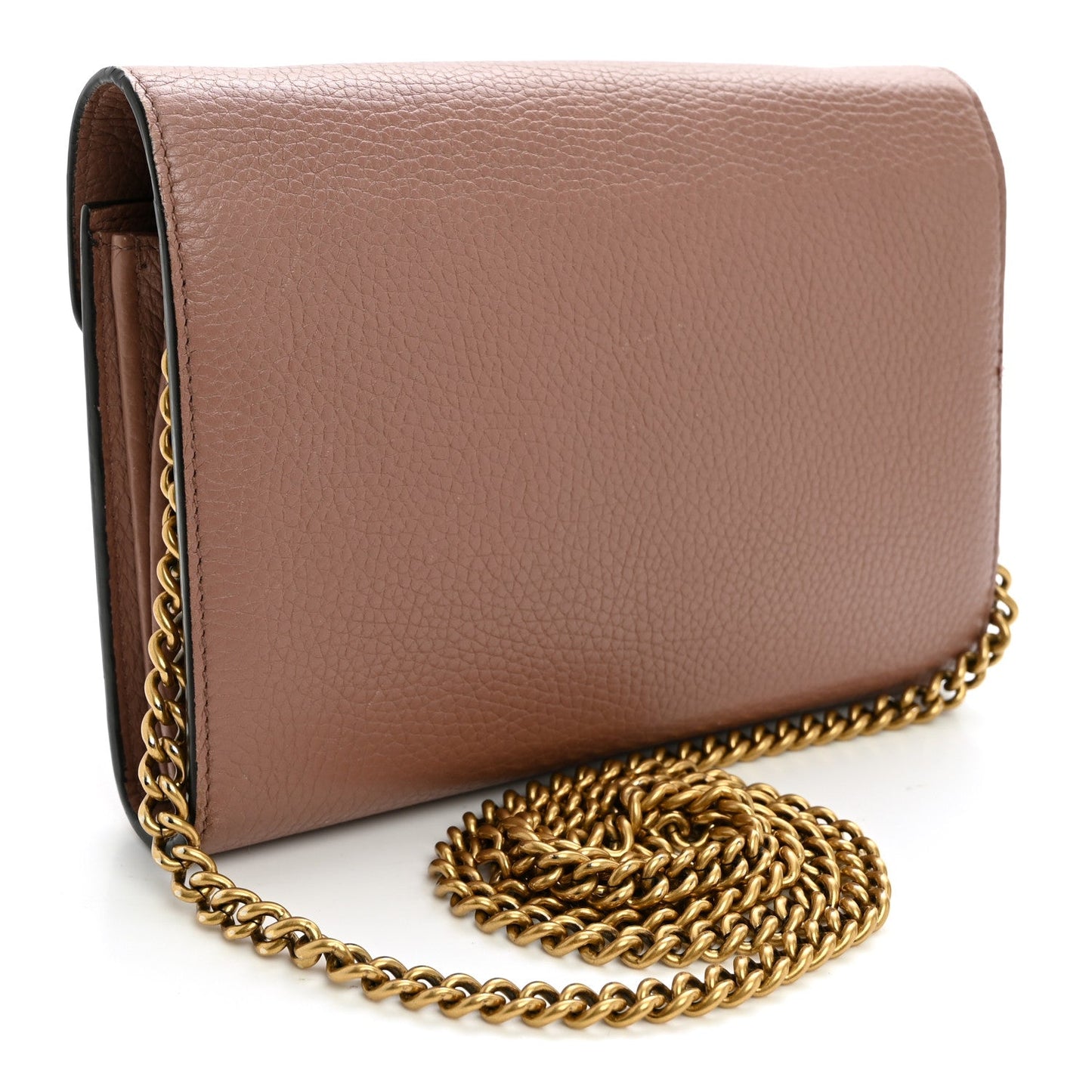 Cellarius Calfskin GG Marmont Chain Wallet Rosy Phard