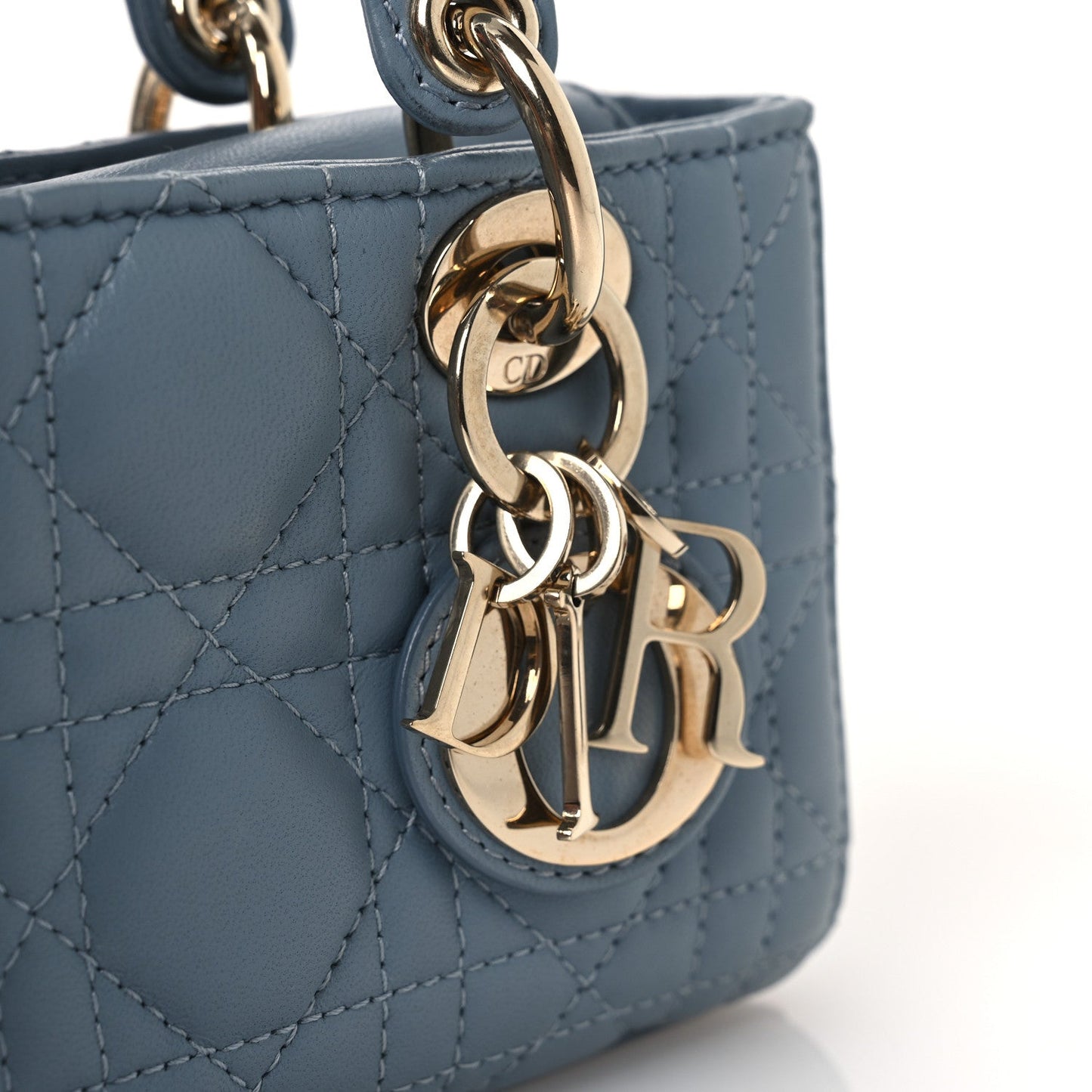 Lambskin Cannage Micro Lady D-Joy Cloud Blue