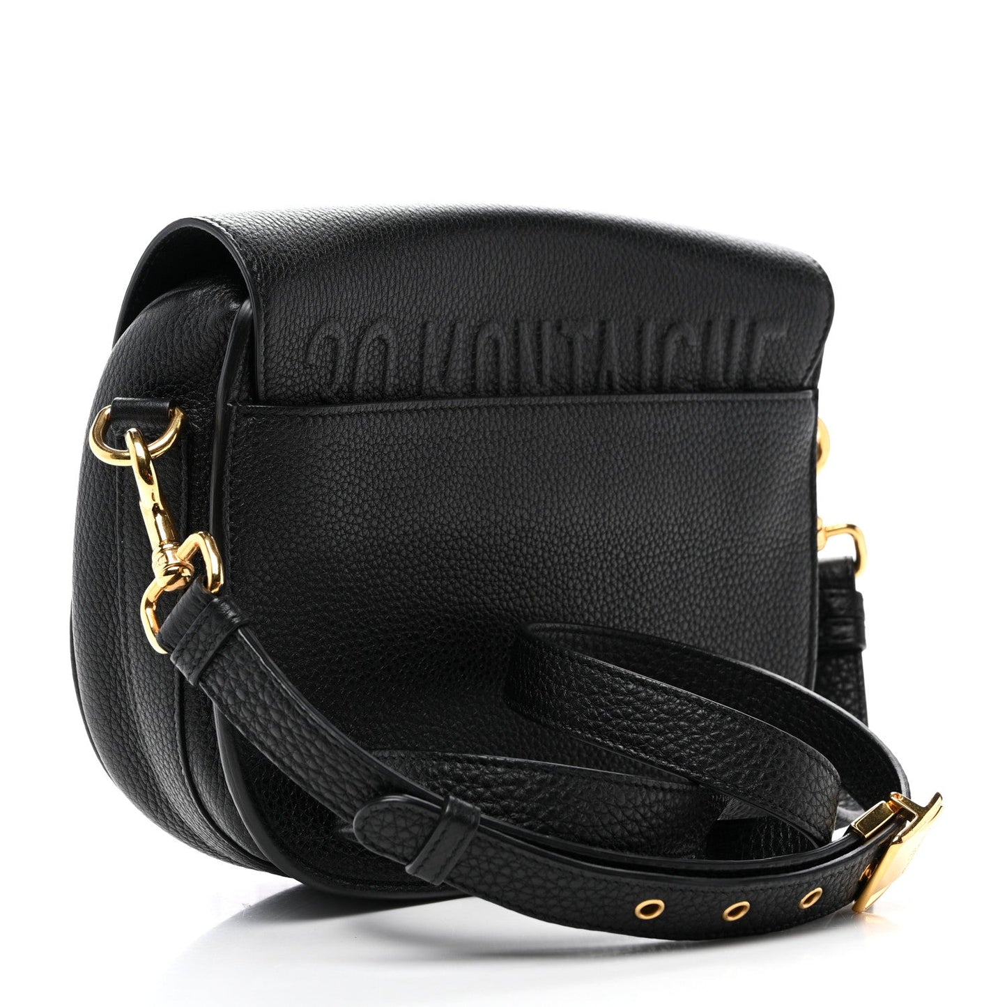 Grained Calfskin Medium Bobby Flap Black