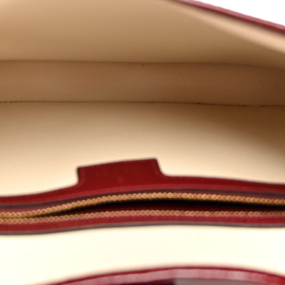 Patent Calfskin Small Jackie Shoulder Bag Rosso