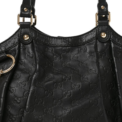 Guccissima Medium Sukey Tote Black