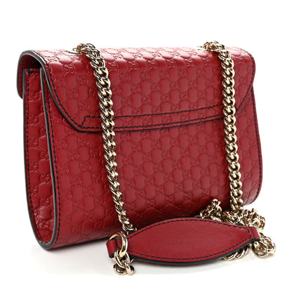 Soft Microguccissima Mini Emily Chain Shoulder Bag Rosso
