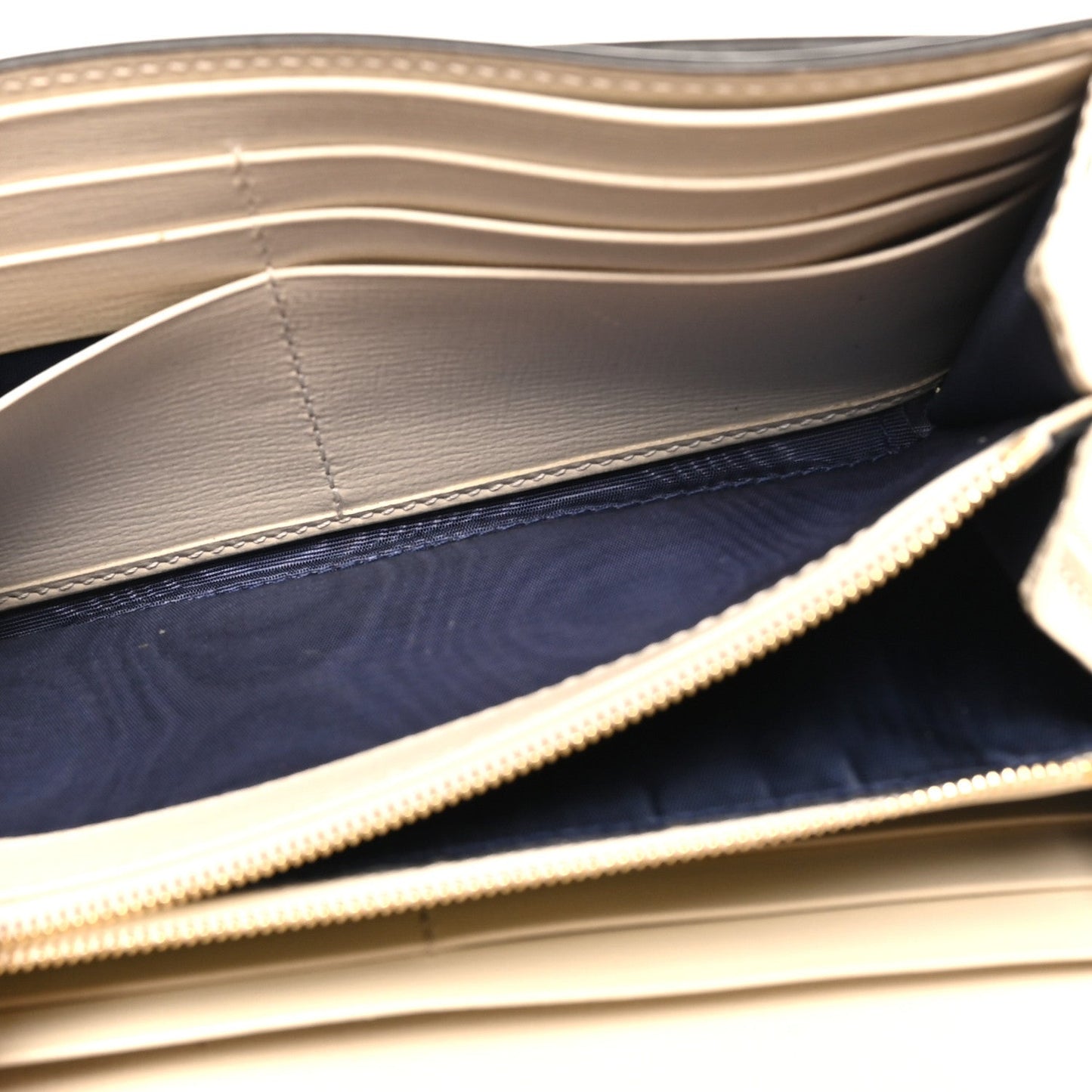 GG Supreme Monogram Textured Calfskin Web Jackie 1961 Chain Wallet Beige Ebony Mystic White