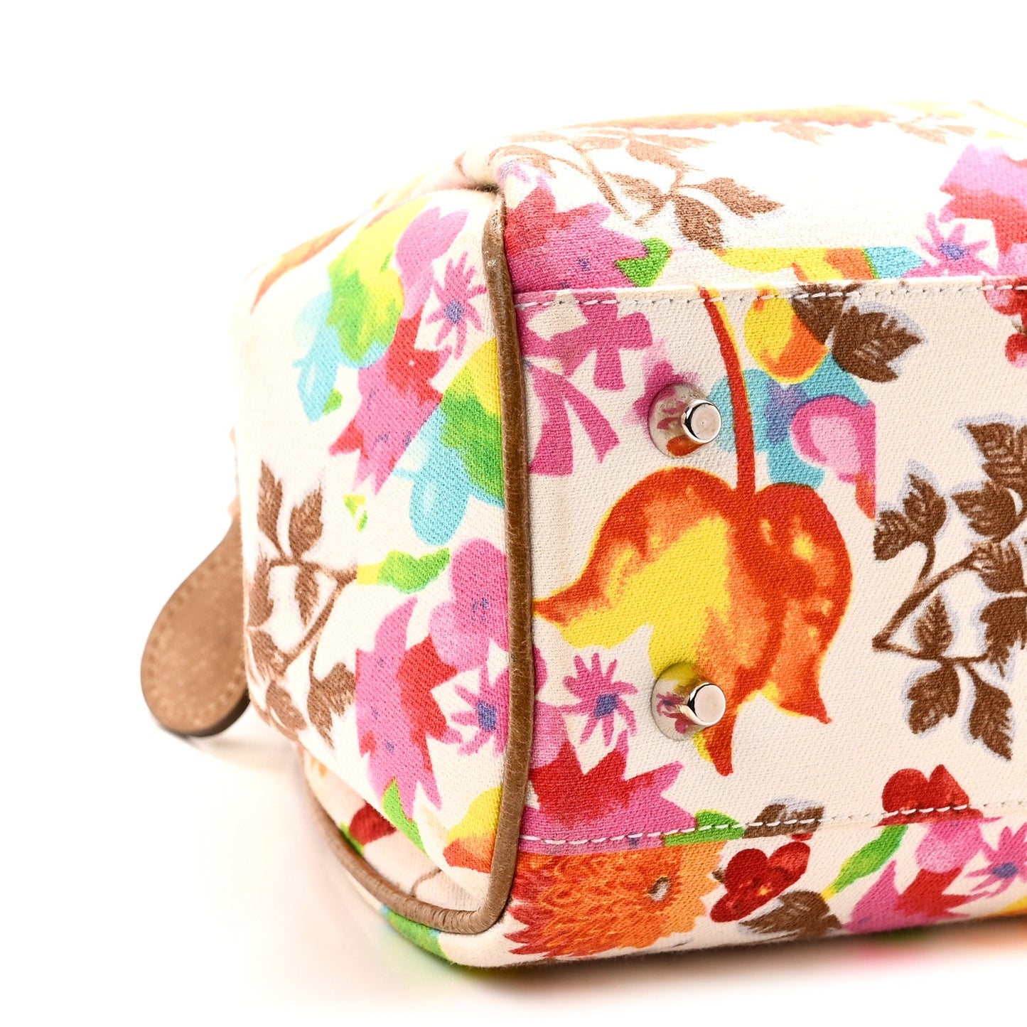 Canvas Floral Frame Satchel