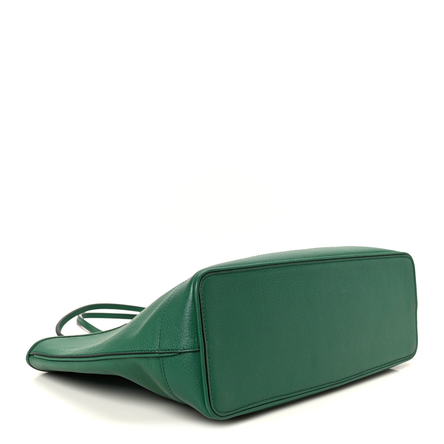 Textured Dollar Calfskin Medium Ophidia Shoulder Tote Bag Green