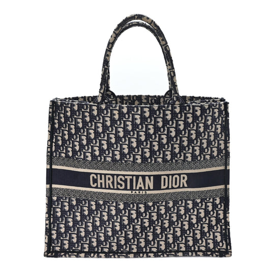 Oblique Large Book Tote Blue Multicolor