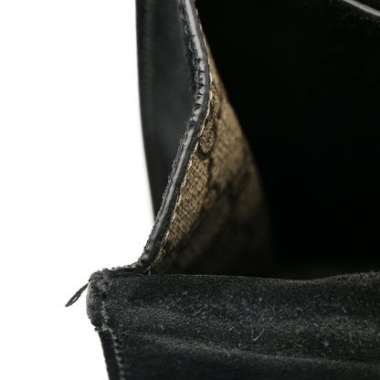 GG Supreme Monogram Medium Dionysus Shoulder Bag Black