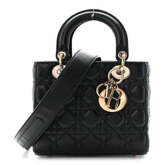 Lambskin Cannage Small My ABCDior Lady Dior Black