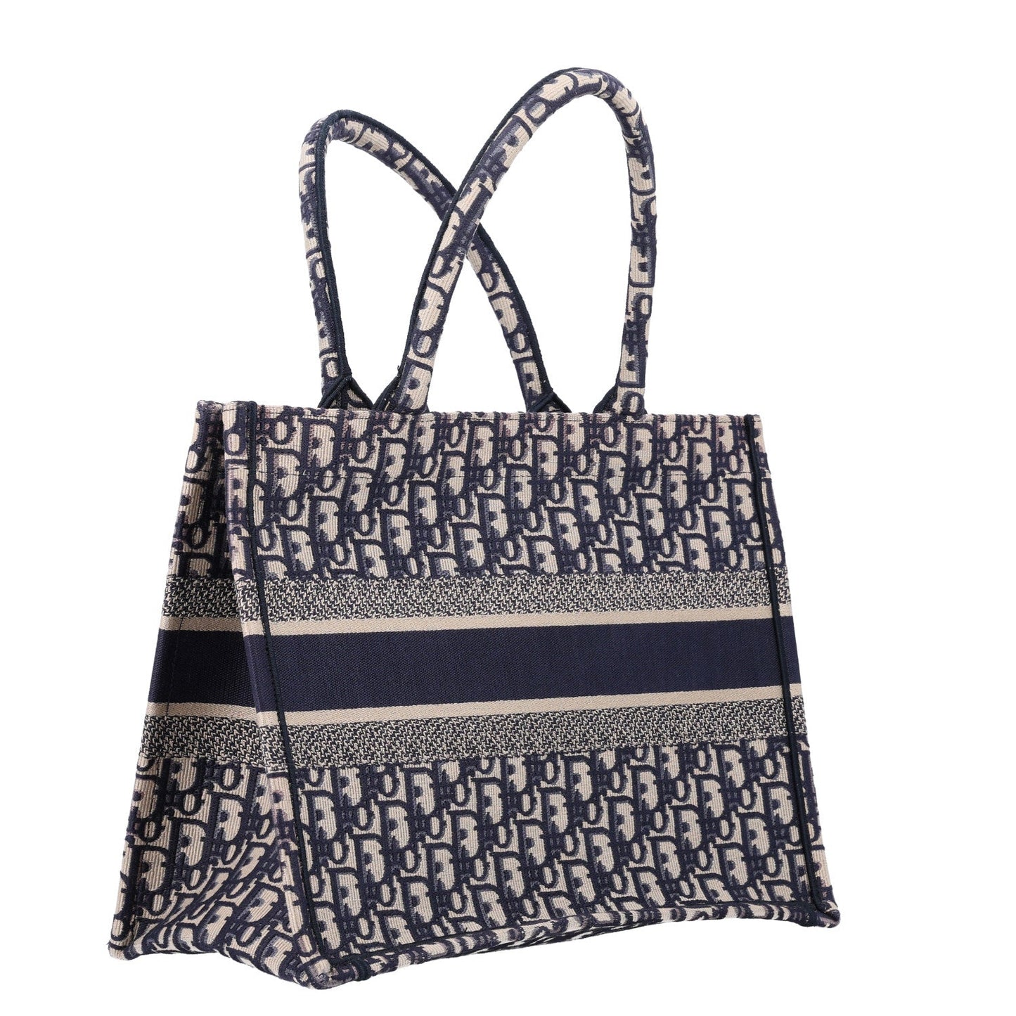 Oblique Medium Book Tote Blue Multicolor