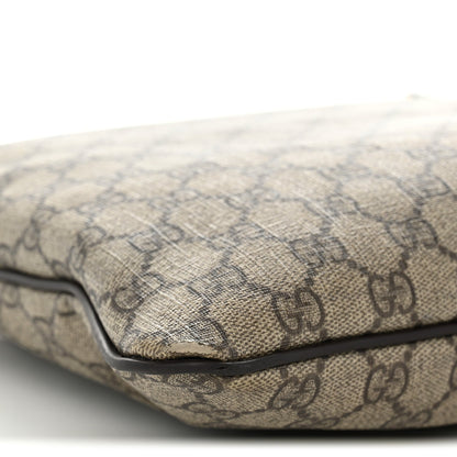 GG Supreme Monogram Medium Flat Messenger Bag Dark Brown