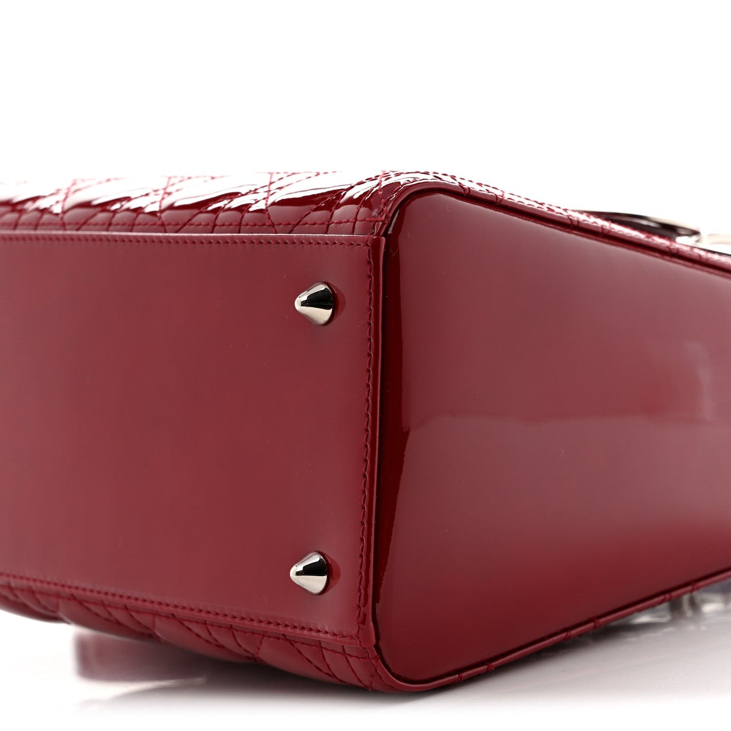 Patent Cannage Medium Lady Dior Red