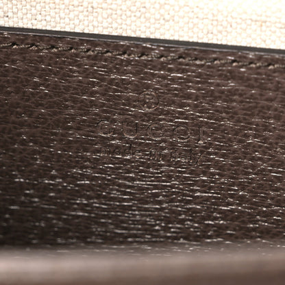 Monogram Jumbo GG Textured Dollar Calfskin Web Small Ophidia Chain Shoulder Bag Camel Ebony New Acero