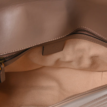 Calfskin Matelasse Small GG Marmont Shoulder Bag Porcelain Rose