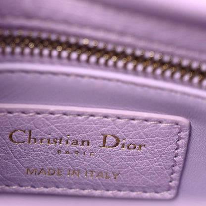 Ostrich Mini Lady Dior Purple