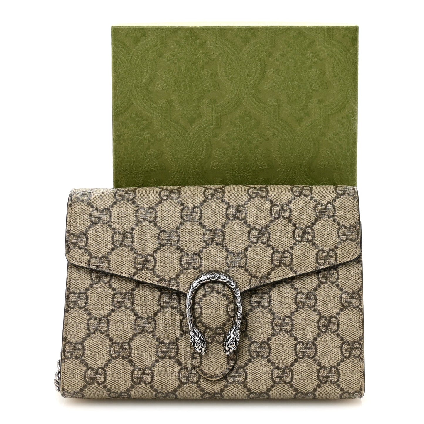 GG Supreme Monogram Mini Dionysus Chain Wallet