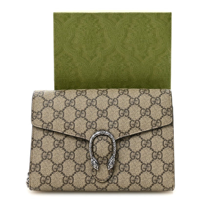 GG Supreme Monogram Mini Dionysus Chain Wallet