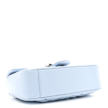 Lambskin Matelasse Medium GG Marmont Shoulder Bag Light Blue