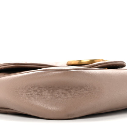 Calfskin Matelasse Super Mini GG Marmont Shoulder Bag Porcelain Rose