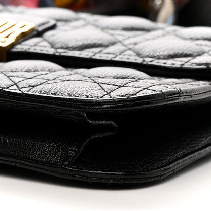 Lambskin Cannage Large Dioraddict Flap J’Adior Strap Black