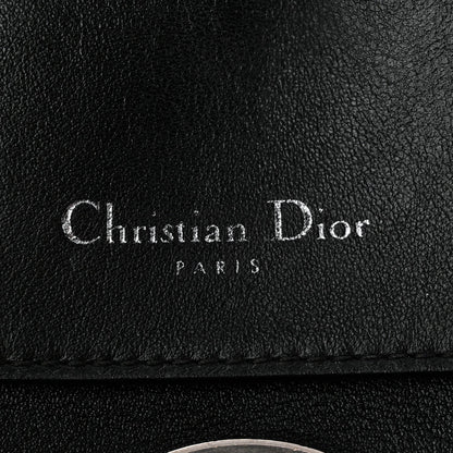 Smooth Calfskin Tri-Color Small Be Dior Flap Black Blue Red