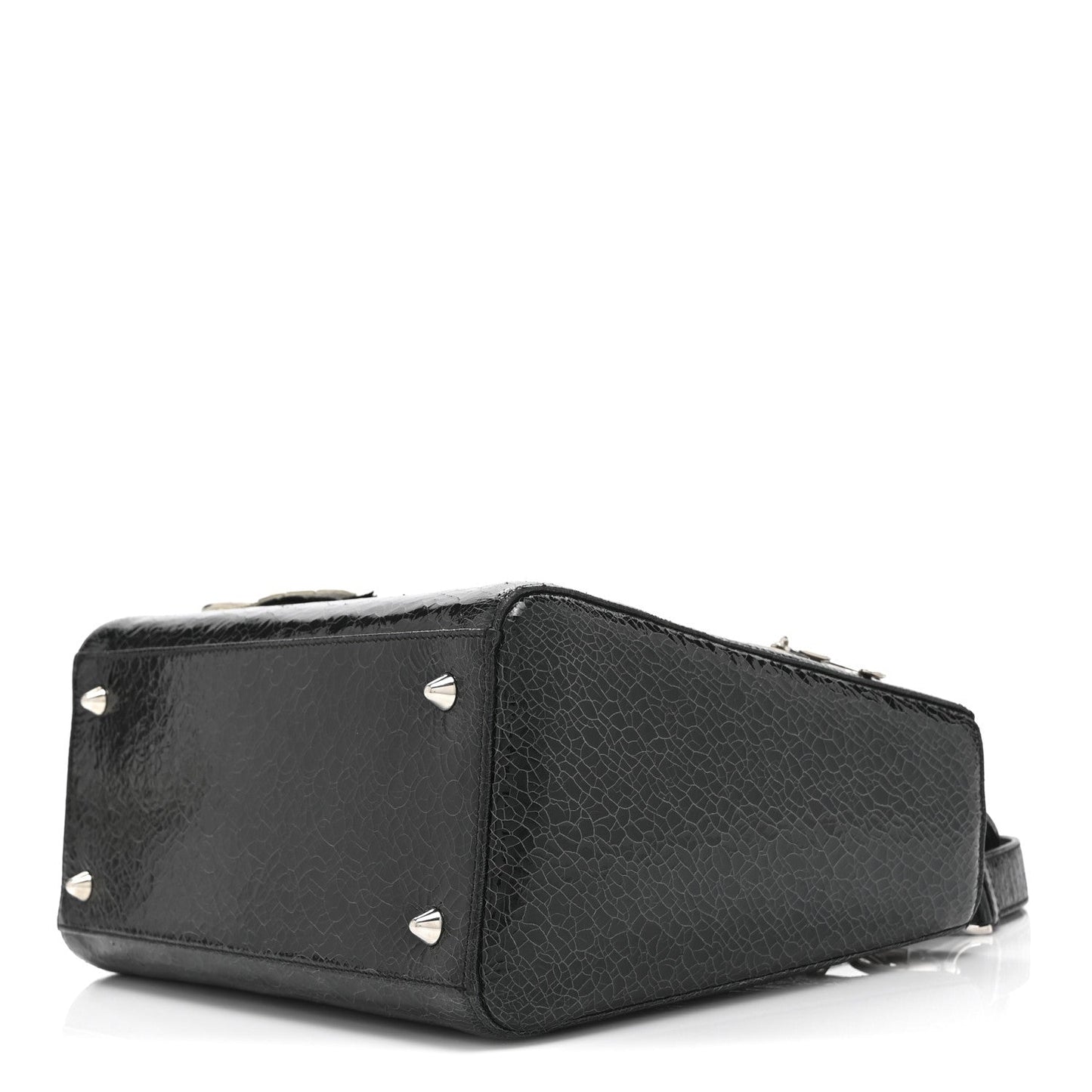 Ceramic Effect Deerskin Jeweled Swan Lady Dior Black