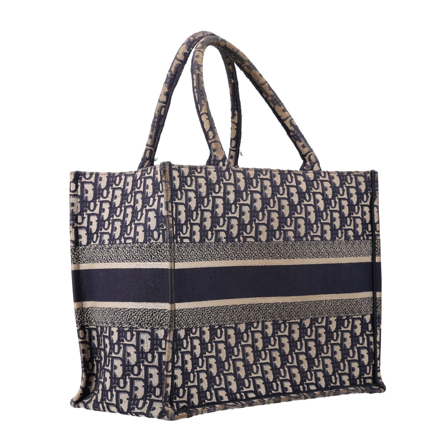 Oblique Medium Book Tote Blue Multicolor