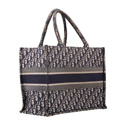 Oblique Medium Book Tote Blue Multicolor