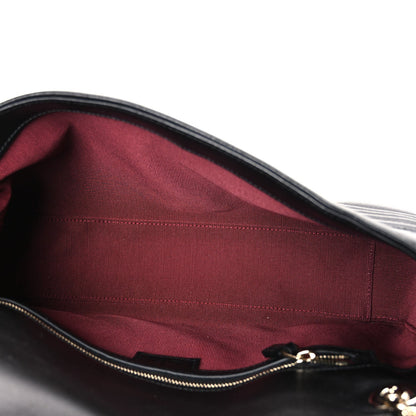 Lambskin Matelasse Large GG Marmont Shoulder Bag Black