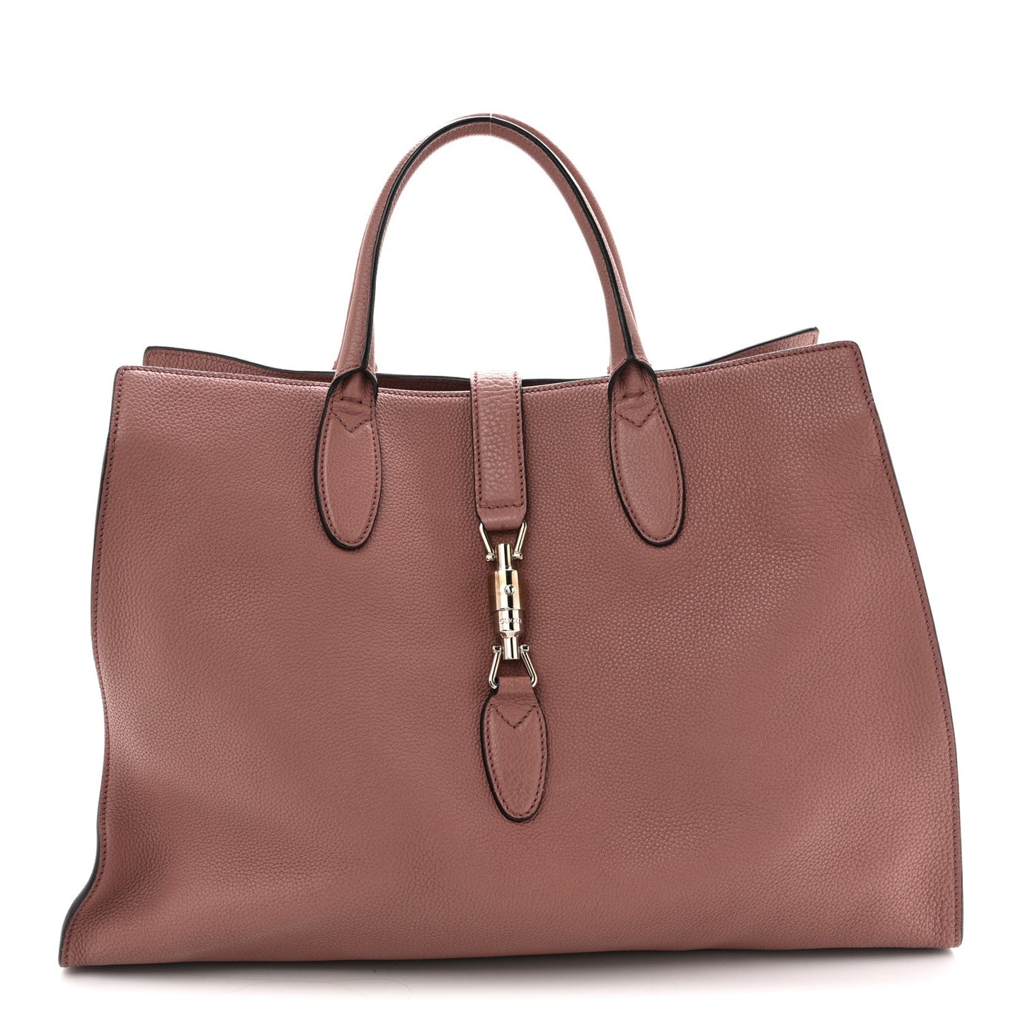 Soft Calfskin Medium Jackie Top Handle Bag Antique Rose