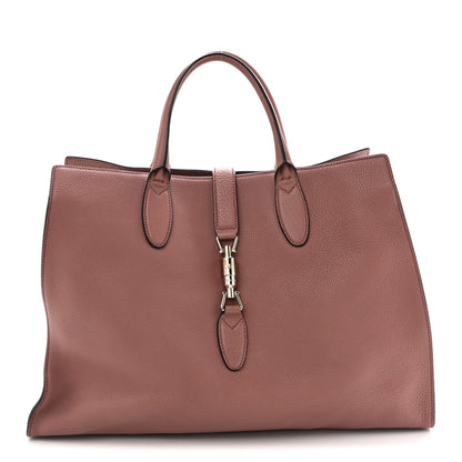 Soft Calfskin Medium Jackie Top Handle Bag Antique Rose