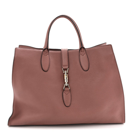 Soft Calfskin Medium Jackie Top Handle Bag Antique Rose