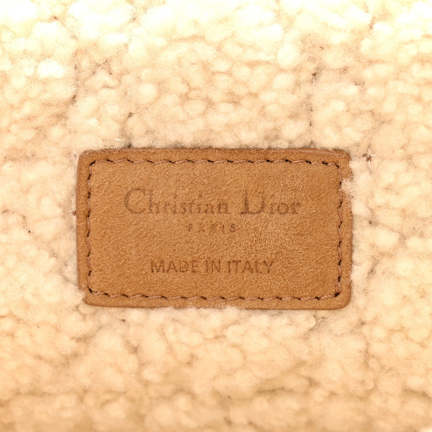 Shearling Cannage Large Caro Bag Camel