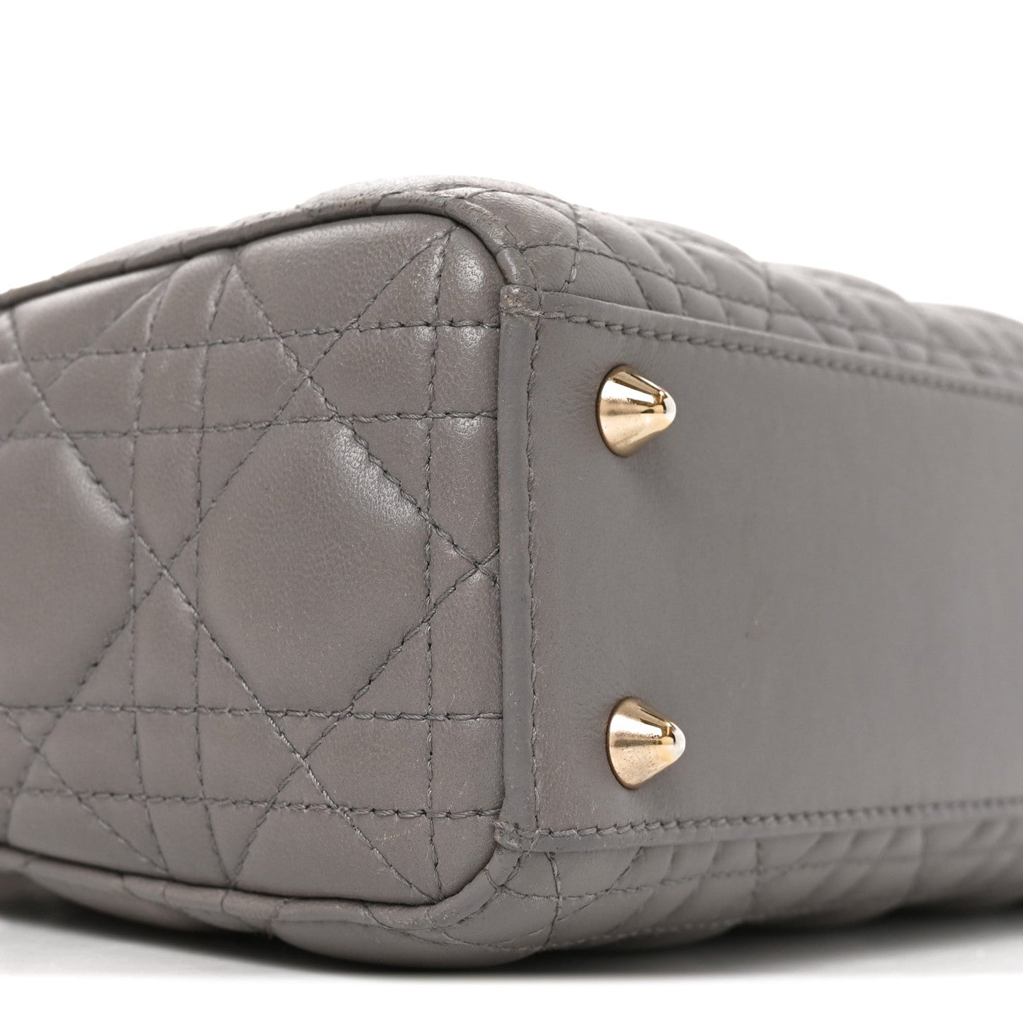 Lambskin Cannage Small My ABCDior Lady Dior Grey