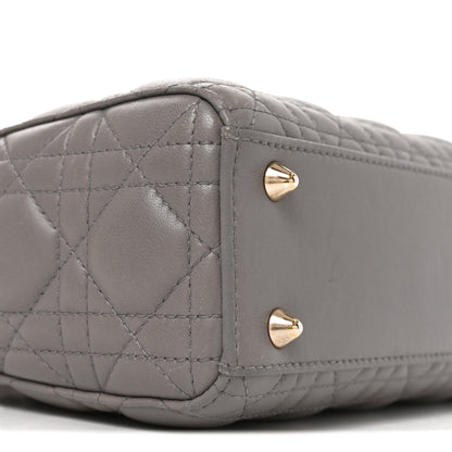 Lambskin Cannage Small My ABCDior Lady Dior Grey