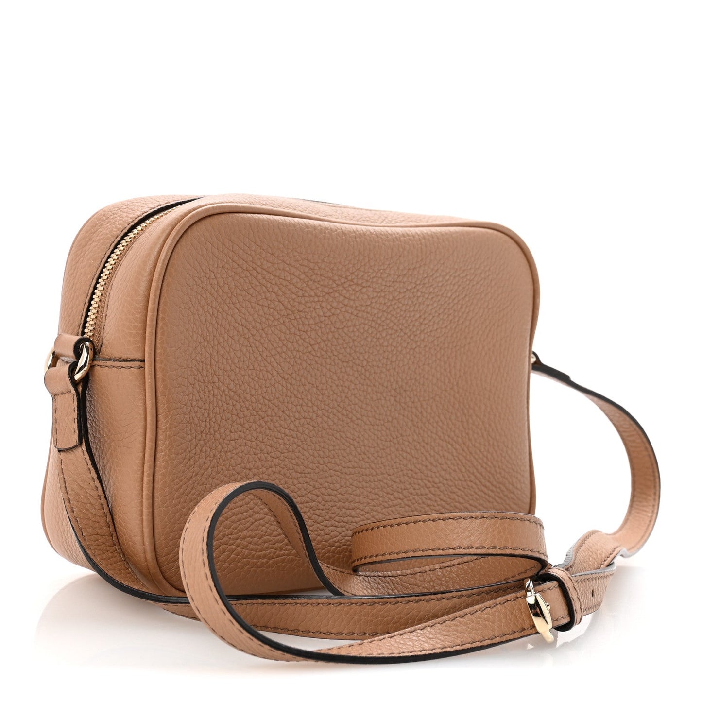 Pebbled Calfskin Small Soho Disco Bag Camelia