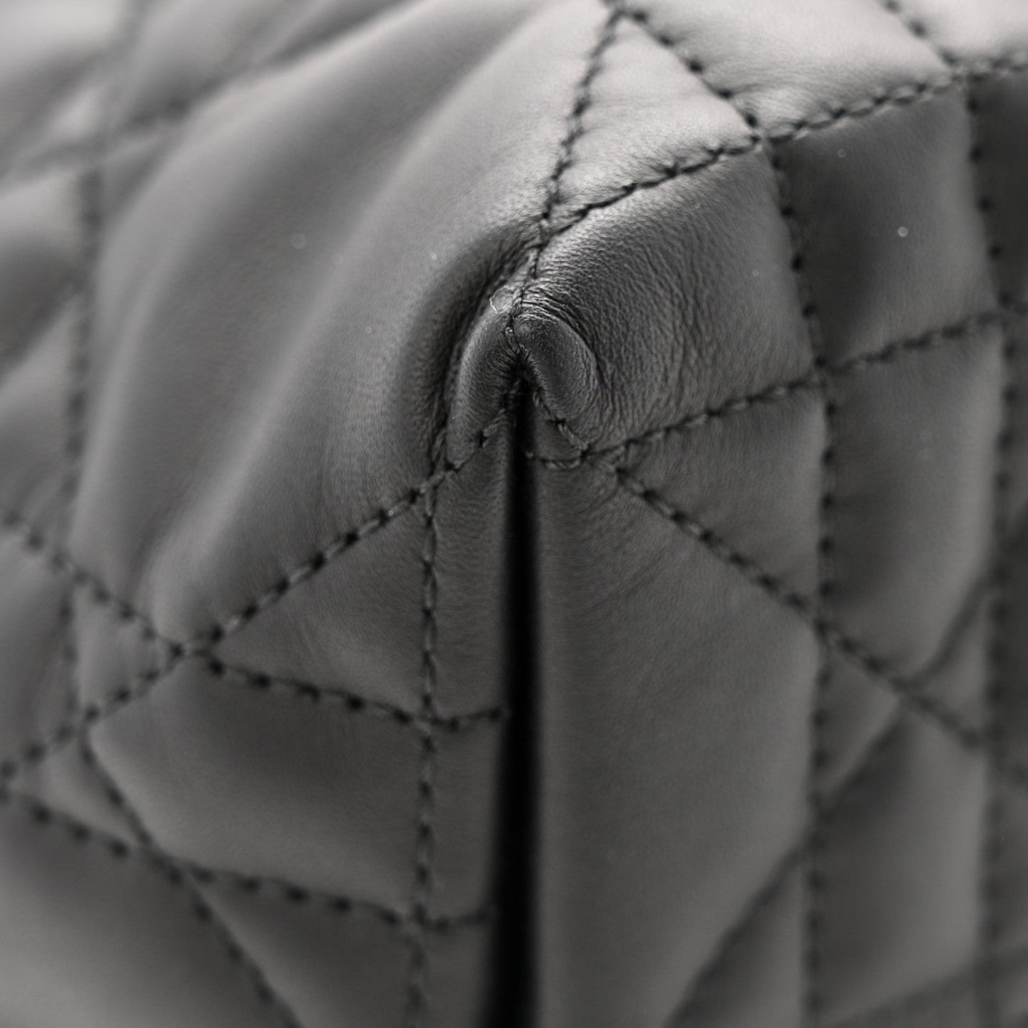 Calfskin Macrocannage Small Toujours  Black