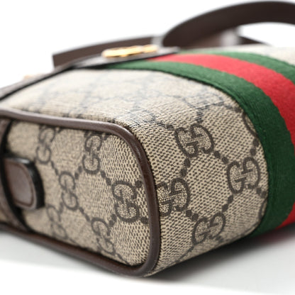 GG Supreme Monogram Web Mini Ophidia Messenger Brown Brown