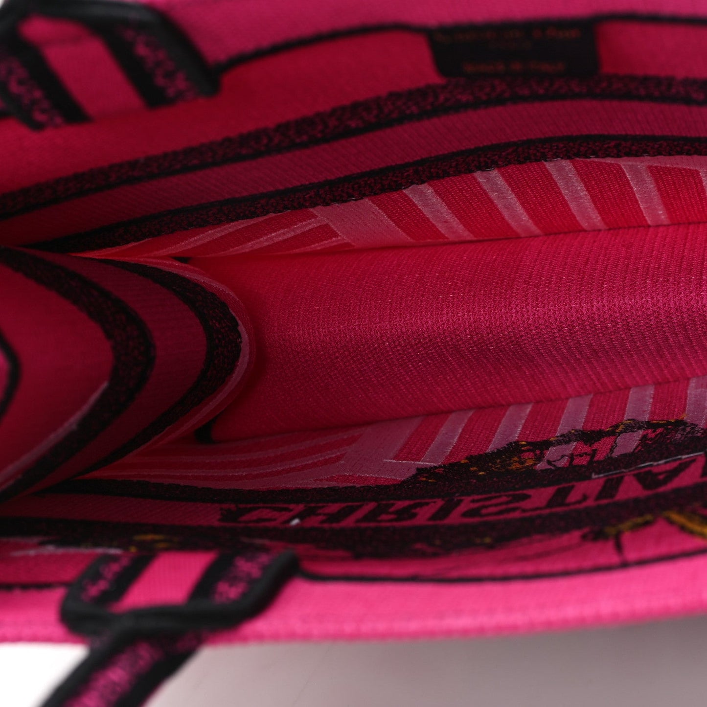 Canvas Embroidered Medium Jungle Pop Book Tote Fuchsia Multicolor