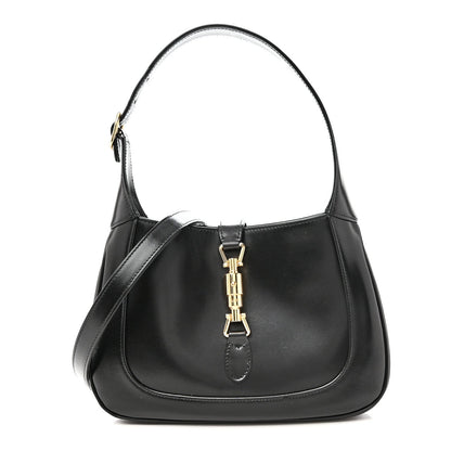 Boarded Dyana Lux Calfskin Small Jackie 1961 Hobo Black