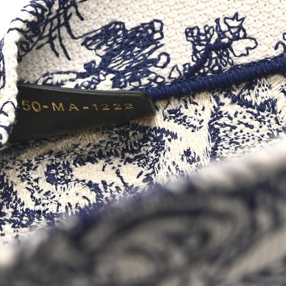 Canvas Embroidered Medium Dioriviera Toile De Jouy Book Tote Blue