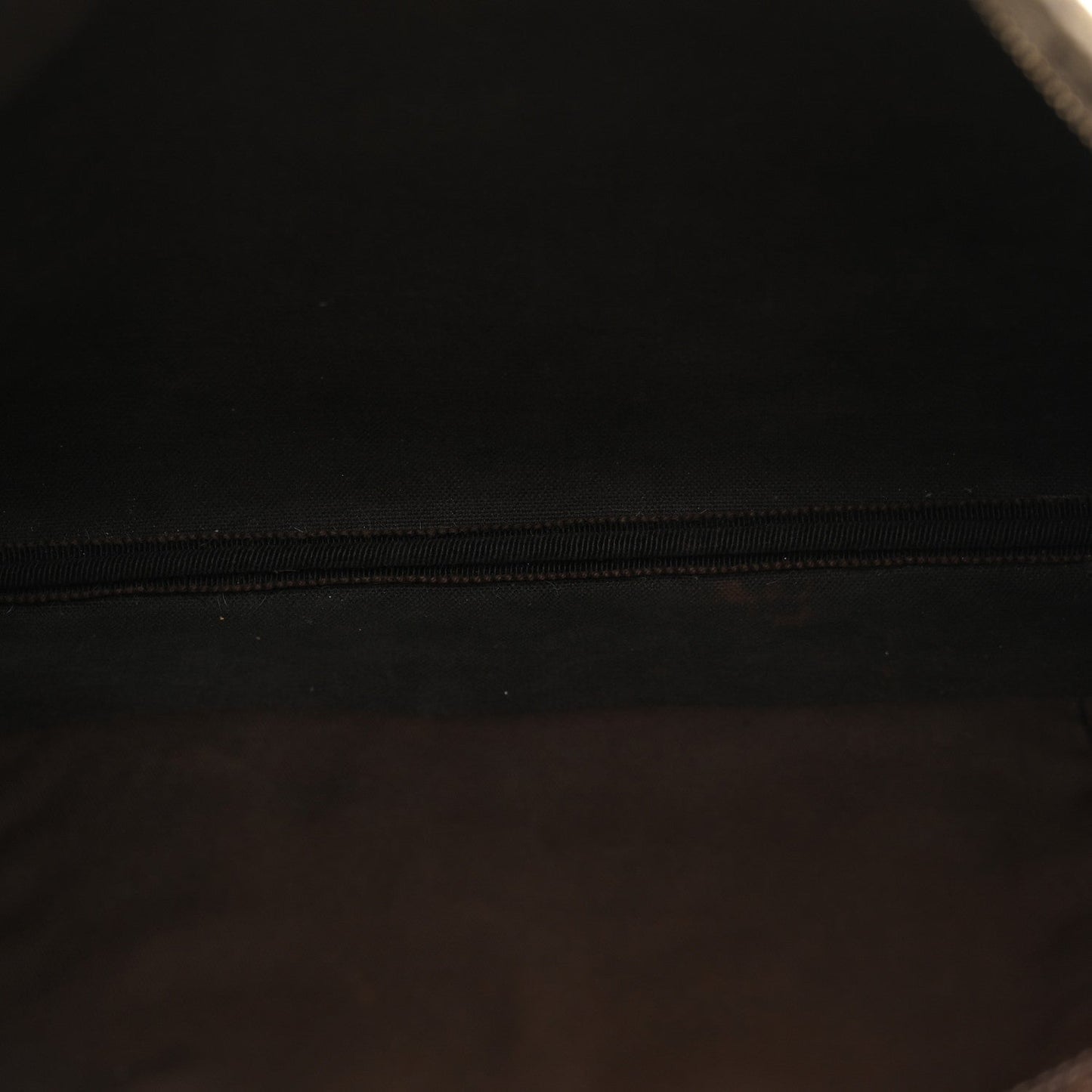 GG Supreme Monogram Medium Flat Messenger Bag Dark Brown