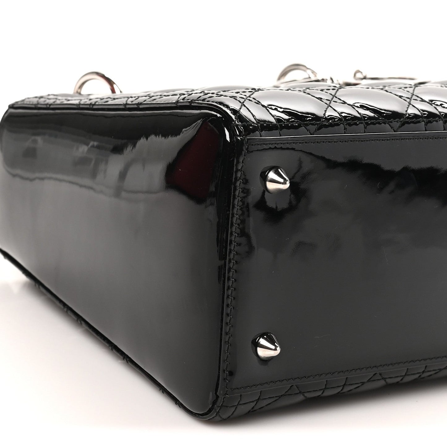 Patent Cannage Medium Lady Dior Black