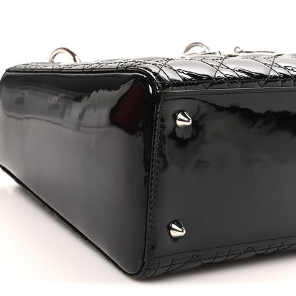 Patent Cannage Medium Lady Dior Black
