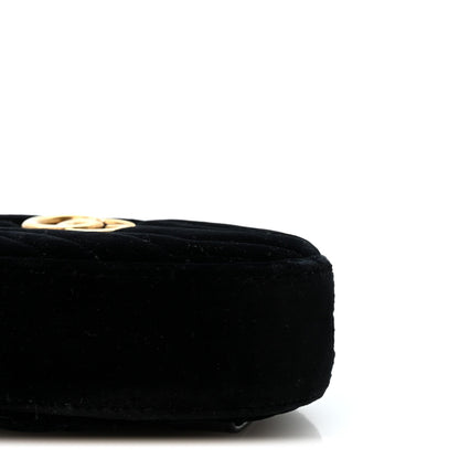 Velvet Matelasse GG Marmont Belt Bag 75 30 Black