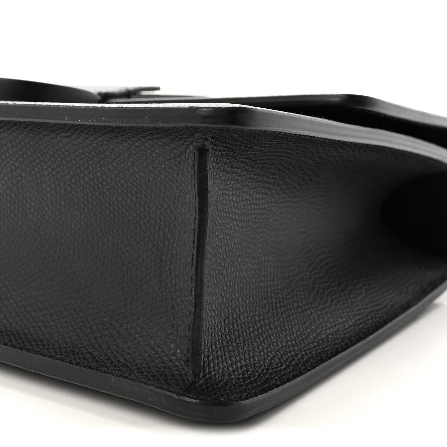 Ultra Matte Grained Calfskin 30 Montaigne Flap Bag Black