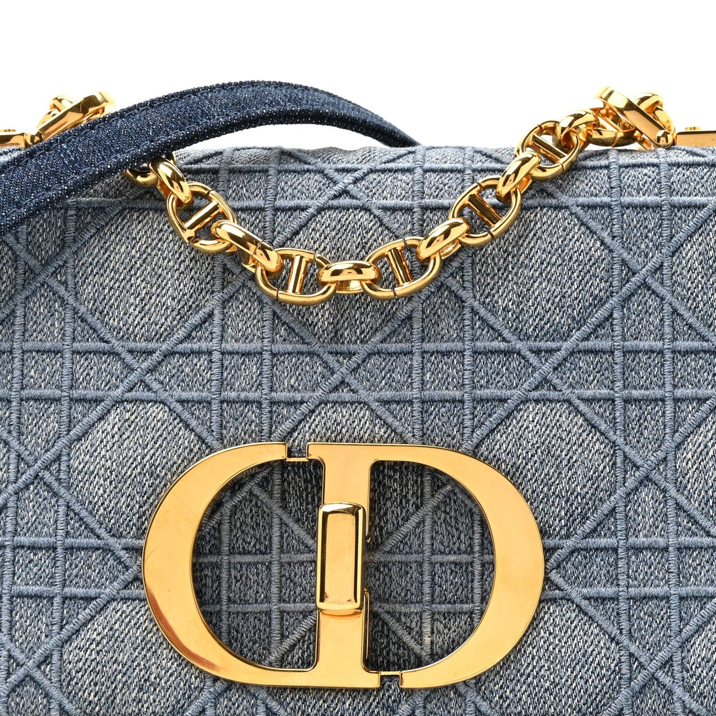Denim Cannage Small Caro Bag Blue